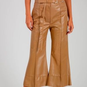 Celine leather flared trousers